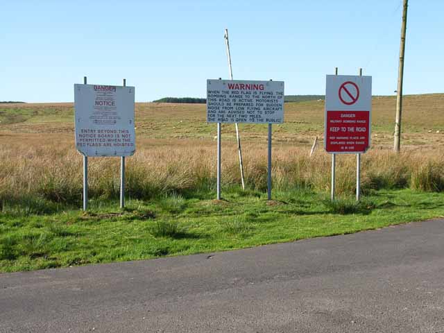 Warning notices, Spadeadam Range © Oliver Dixon :: Geograph Britain and ...