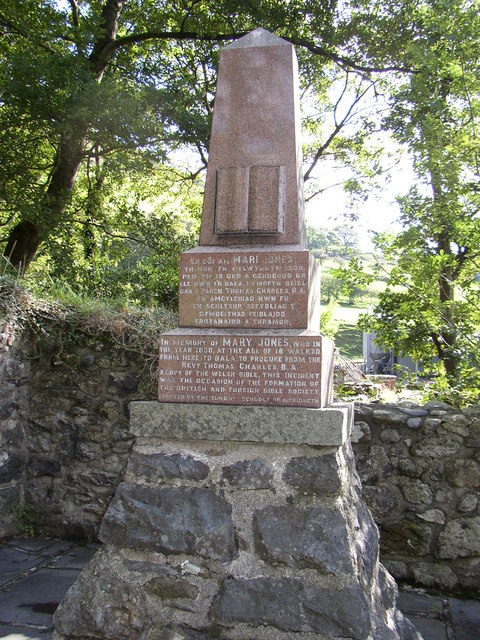 Mary Jones's Monument.