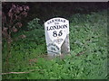 Milepost on the A12 Main Road, Little Glemham