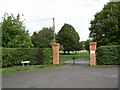 Gates to Manor Farm. Little Cheverell