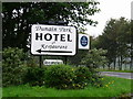 Dunain Park Hotel roadside entrance.