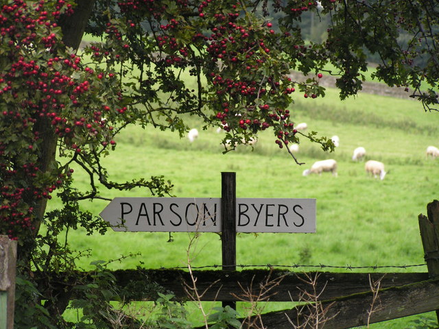 Sign at Parson Byers