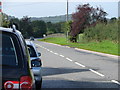 Drivers eye view of the A44 road through Penllwyn (Capel Bangor)