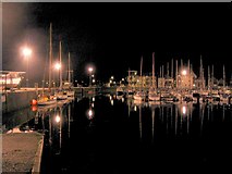 NH8857 : Nairn Marina at night by Phil Williams