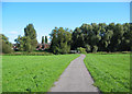 Cycle path across Queens Drive Meadows