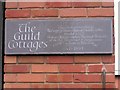 Plaque on The Guild Cottages