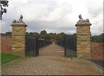 SE3532 : Sphinx gateway, Temple Newsam Park, Colton by Humphrey Bolton
