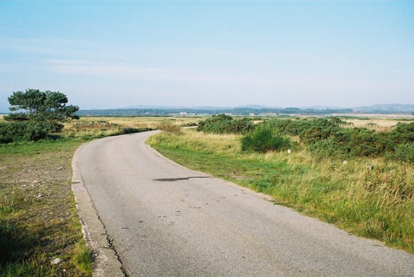 Road leading to Water Treatment Plant at Dornoch Links