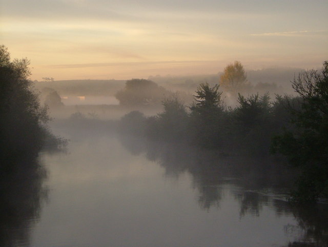 River Exe in mist