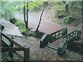 Footbridge on the river Clyne in Clyne Valley Country Park