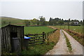 The lane to Parkhall Farm.