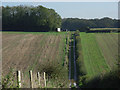 Farmland and woodland above Minal