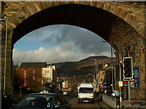 SD9324 : Burnley Road and railway viaduct, Todmorden by Phil Champion