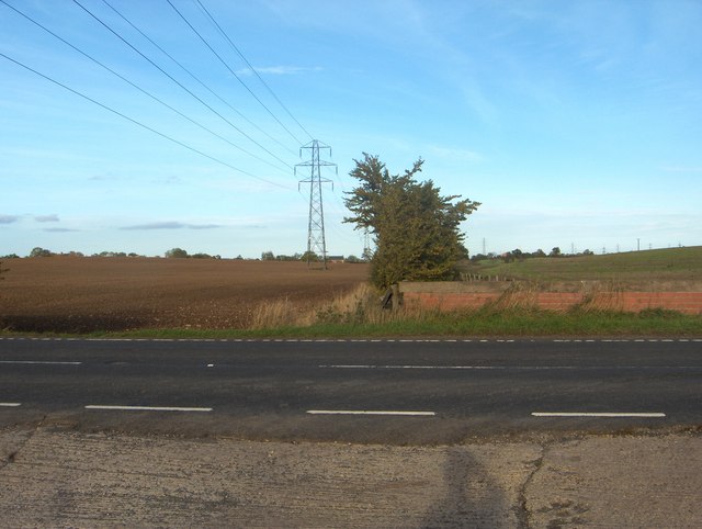 Power lines over Redmarshall Road