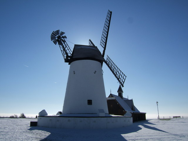 Lytham windmill in the snow