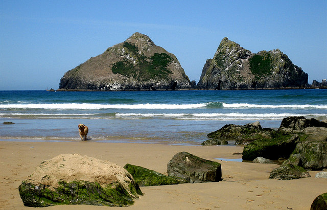 A Glorious day at Holywell Bay