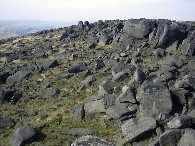 A sea of boulders at Blackstone Edge
