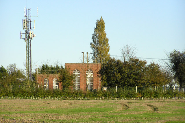 Essex Water pumping station and mobile phone mast