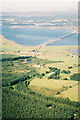 Aerial view of Tarlogie and the Dornoch Bridge behind