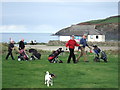 Trefdraeth/Newport  golf club with  cheerful golfers