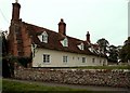 A row of cottages by the church in Little Waldingfield