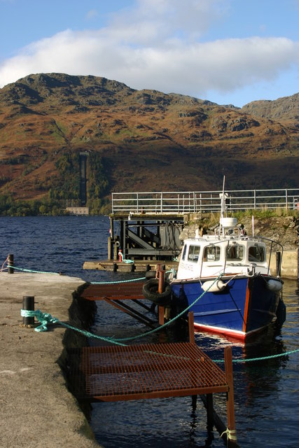 Pier and hotel ferry at Inversnaid
