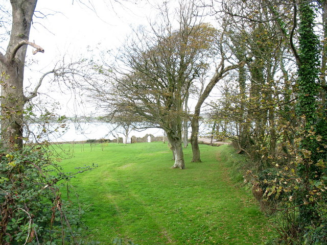 Part of the Grounds of Plas Ty Coch overlooking the Menai Straits
