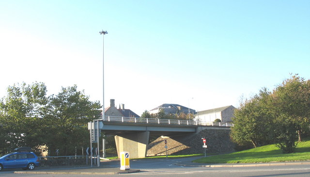 The Caernarfon By-pass Viaduct from Stryd Mari