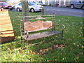 NY3438 : Seat on the green, Hesket Newmarket by Humphrey Bolton