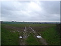 Muddy farmland at Lane End