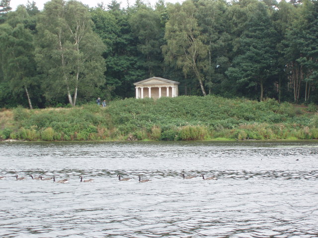 "Temple" at Clumber Park, looking South East across the lake