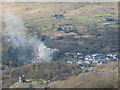 The Snowdon Train casts a pall of smoke over Llanberis