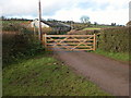 Gate at the end of a lane from St Briavels