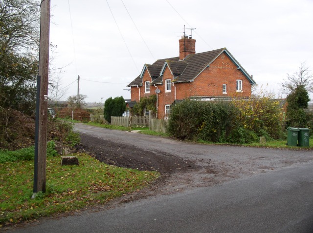 Houses off minor road south of West Swindon
