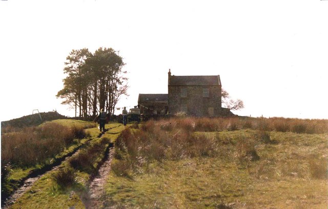 Shitlington Crag Cottage in 1977, from the track.