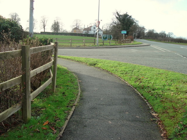 Junction of A54 and Birch Lane