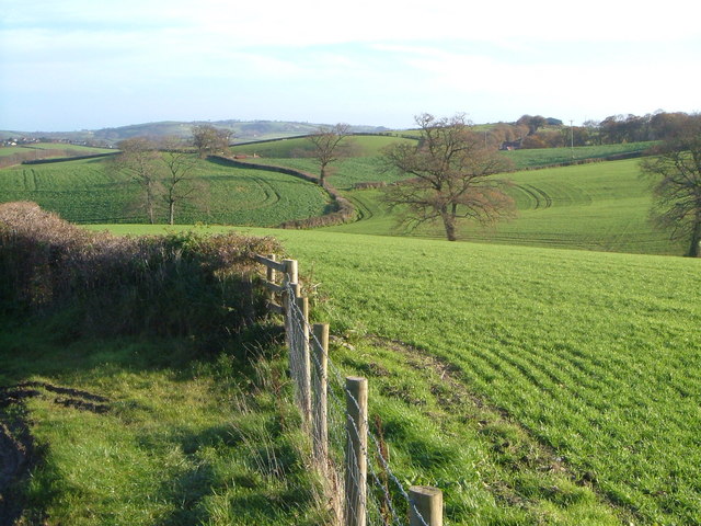 Fields south of Dilly Bridge