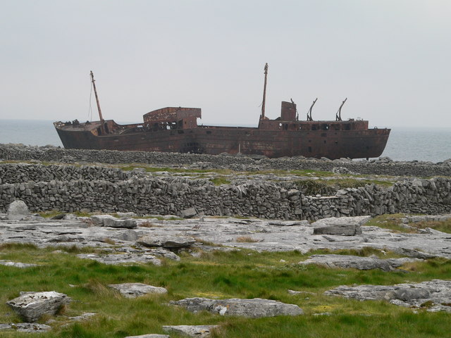 Wreck of the 'Plassy'. Inisheer