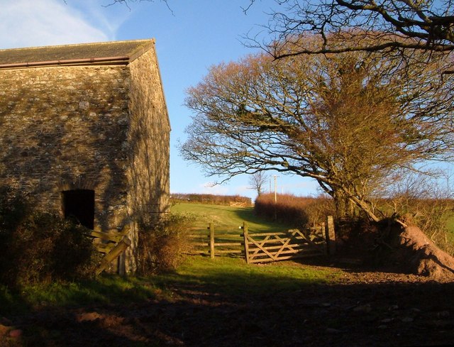 Barn near Efford House