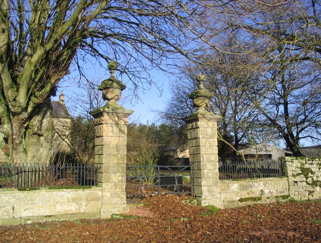 Gatepiers at Overacres Farmhouse