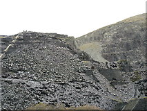 SH5960 : Recent slate tip which has obliterated sections of the Lower Garret galleries by Eric Jones