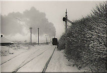 NZ2672 : Steam and snow. by Roger Cornfoot