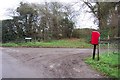 Post box at Bakers Corner