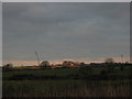 First rays of the rising winter solstice sun light up the countryside