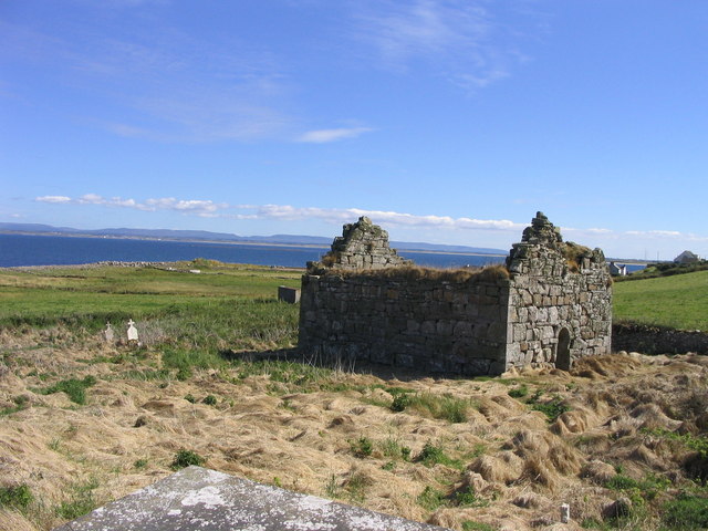 Church ruin near St Cumins well, Killala bay