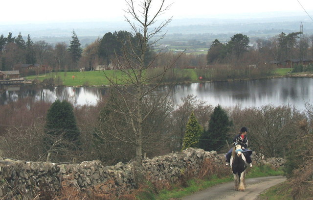 Horserider above Llyn Brynbras