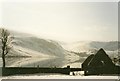 Old Loch Lee kirk and cemetery in winter