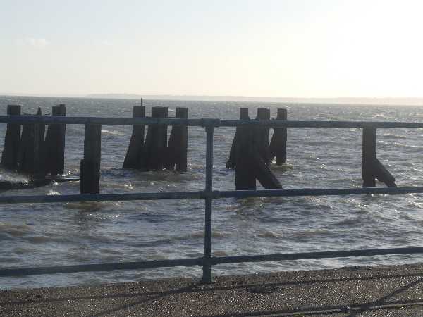 Wooden Groynes, floating out in the Ness