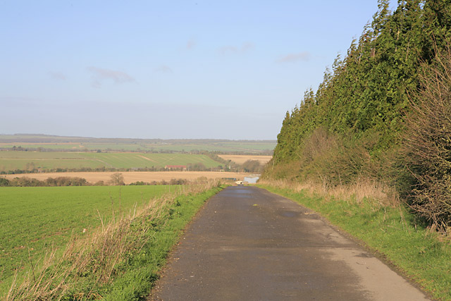 Wayfarer's Walk begins its descent from Bugmore Hill towards Brown Candover