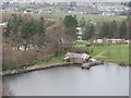 The Dam and Lakeside Cafe at Llyn Bryn Bras